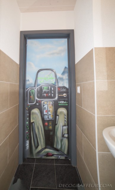 Deco_porte_toilette cockpit avion chasse graff